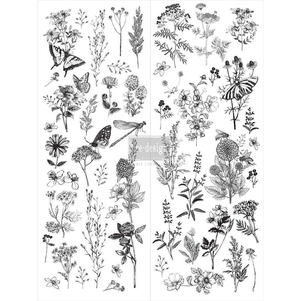 Re Design by Prima Transfer Sticker SPRING MEADOW LIFE 22" x 30"  Florals